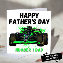 Load image into Gallery viewer, F1 Father's Day Card Featuring F1 Car