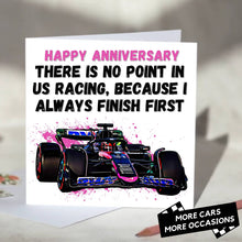 Load image into Gallery viewer, I Always Finish First Funny F1 Card