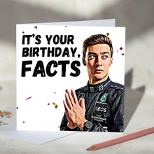 Load image into Gallery viewer, George Russell Facts F1 Card