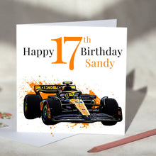 Load image into Gallery viewer, McLaren F1 Personalised Birthday Card