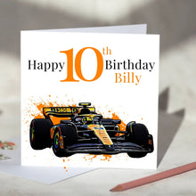 Load image into Gallery viewer, McLaren F1 Personalised Birthday Card
