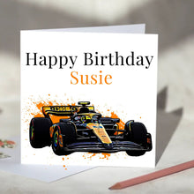 Load image into Gallery viewer, McLaren F1 Personalised Birthday Card