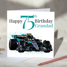 Load image into Gallery viewer, Mercedes F1 Personalised Birthday Card