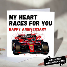 Load image into Gallery viewer, My Heart Races For You F1 Card