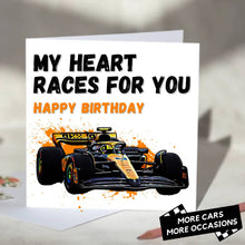 Load image into Gallery viewer, My Heart Races For You F1 Card