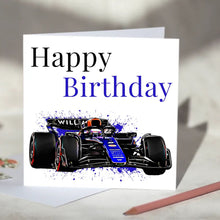 Load image into Gallery viewer, Williams Racing F1 Personalised Birthday Card

