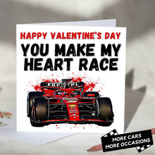 Load image into Gallery viewer, You Make My Heart Race F1 Card