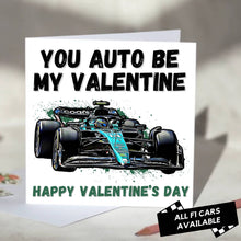 Load image into Gallery viewer, You Auto Be My Valentine F1 Card