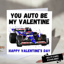 Load image into Gallery viewer, You Auto Be My Valentine F1 Card