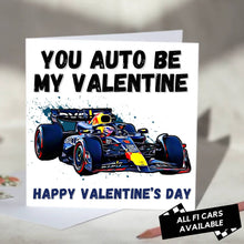 Load image into Gallery viewer, You Auto Be My Valentine F1 Card