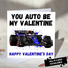 Load image into Gallery viewer, You Auto Be My Valentine F1 Card