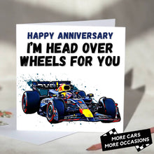 Load image into Gallery viewer, I'm Head Over Wheels For You F1 Card