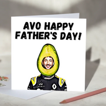 Load image into Gallery viewer, Avo Happy Father's Day Daniel Ricciardo F1 Card