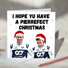 Load image into Gallery viewer, Pierre Gasly and Yuki Tsunoda F1 Christmas Card