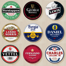 Load image into Gallery viewer, Formula 1 Coasters - Perfect Gift for F1 Fan - Choose from 11 designs including Verstappen, Hamilton, Norris, Bottas, Leclerc, Russell