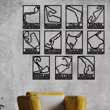Load image into Gallery viewer, Grand Prix Circuit F1 Wooden Wall Signs, Wall Decor for Formula 1 Fans 40cmx30cm A3