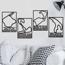 Load image into Gallery viewer, Grand Prix Circuit F1 Wooden Wall Signs, Wall Decor for Formula 1 Fans 40cmx30cm A3