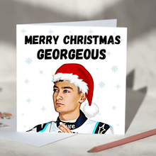 Load image into Gallery viewer, George Russell F1 Christmas Card - Merry Christmas Georgeous