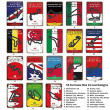 Load image into Gallery viewer, Monza Circuit F1 Vintage Metal Sign, Italian Grand Prix Retro Wall Decoration for Formula 1 Fans