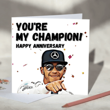 Load image into Gallery viewer, Lewis Hamilton F1 Card, Birthday, Father's Day, Mother's Day