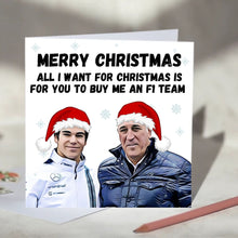 Load image into Gallery viewer, Lance Stroll F1 Christmas Card - All I Want For Christmas
