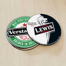 Load image into Gallery viewer, Formula 1 Coasters - Perfect Gift for F1 Fan - Choose from 11 designs including Verstappen, Hamilton, Norris, Bottas, Leclerc, Russell