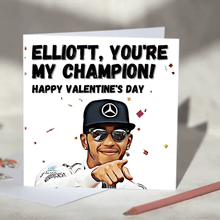 Load image into Gallery viewer, Lewis Hamilton F1 Card, Birthday, Father's Day, Mother's Day