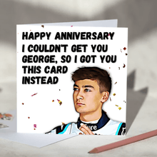 Load image into Gallery viewer, George Russell Williams Racing F1 Card