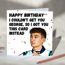 Load image into Gallery viewer, George Russell Williams Racing F1 Card