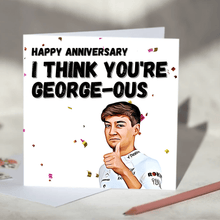 Load image into Gallery viewer, I think you're George-ous George Russel F1 Card
