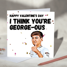 Load image into Gallery viewer, I think you're George-ous George Russel F1 Card
