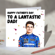 Load image into Gallery viewer, Happy Birthday to a Lantastic Relative Lando Norris F1 Card