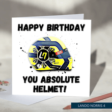 Load image into Gallery viewer, Happy Birthday You Absolute Helmet Funny F1 Birthday Card