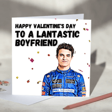 Load image into Gallery viewer, Happy Birthday to a Lantastic Relative Lando Norris F1 Card