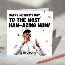 Load image into Gallery viewer, Hamazing Relative Lewis Hamilton F1 Card
