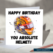 Load image into Gallery viewer, Happy Birthday You Absolute Helmet Funny F1 Birthday Card