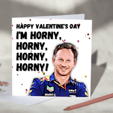 Load image into Gallery viewer, Christian Horner I'm Horny Lyrics F1 Card