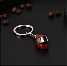Load image into Gallery viewer, Black or Red Racing Helmet Keyring