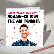 Load image into Gallery viewer, Romain Grosjean Romance Is In The Air Tonight F1 Card