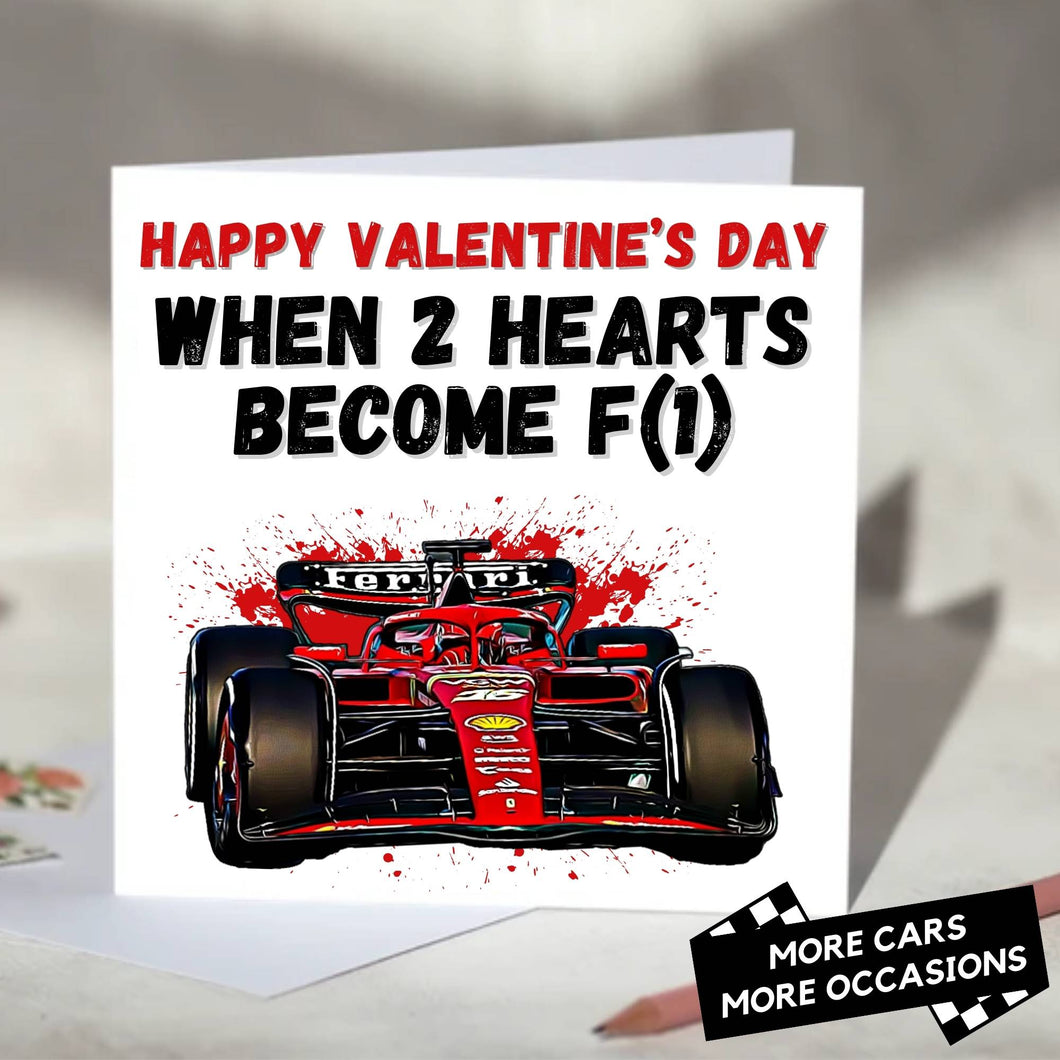 When 2 Hearts Become F1 Formula 1 Card