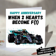 Load image into Gallery viewer, When 2 Hearts Become F1 Formula 1 Card
