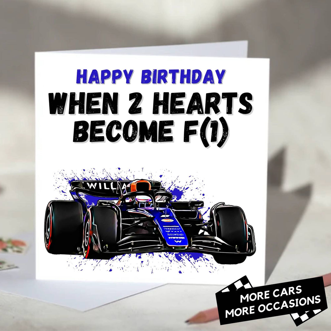 When 2 Hearts Become F1 Formula 1 Card
