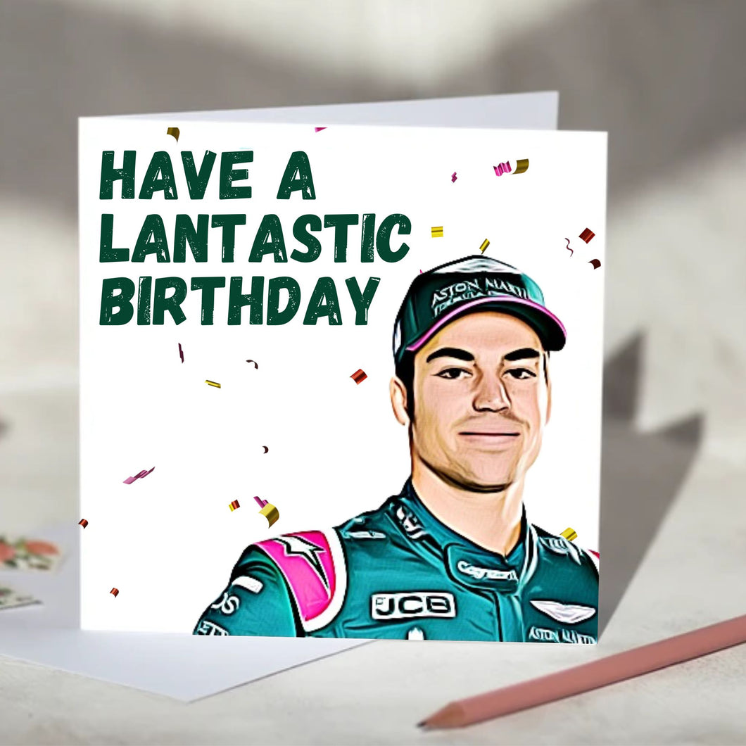 Lance Stroll F1 Birthday Card