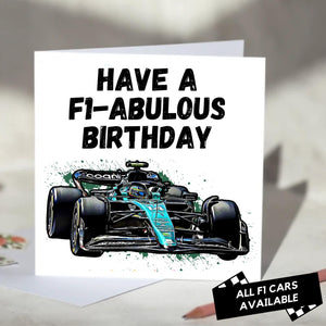 Have an F1-abulous Birthday F1 Card