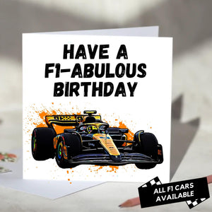 Have an F1-abulous Birthday F1 Card