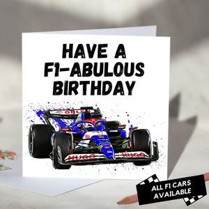 Have an F1-abulous Birthday F1 Card