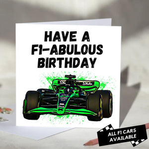 Have an F1-abulous Birthday F1 Card