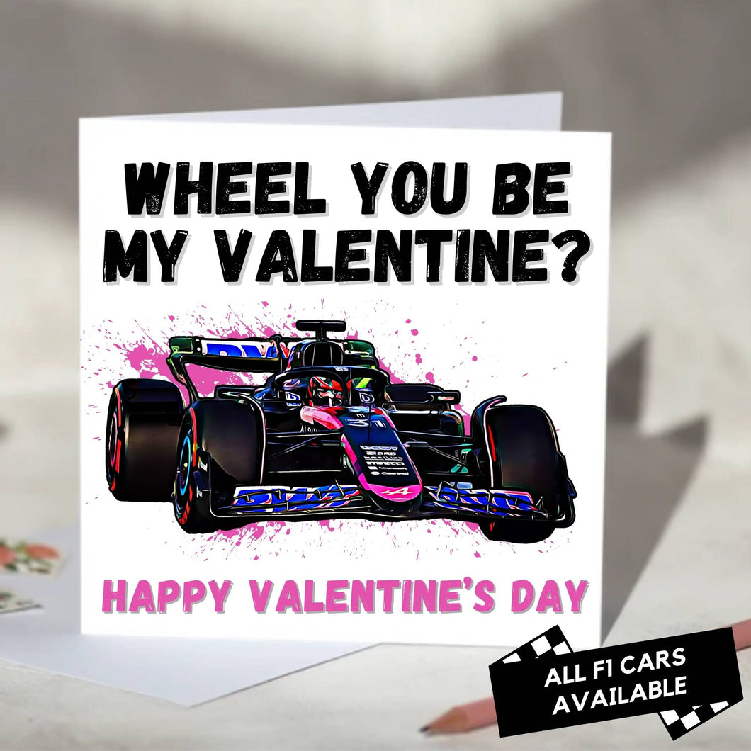 Wheel You Be My Valentine F1 Card