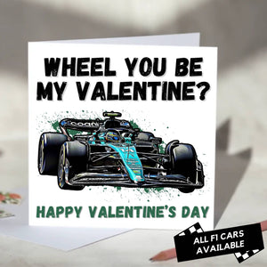 Wheel You Be My Valentine F1 Card