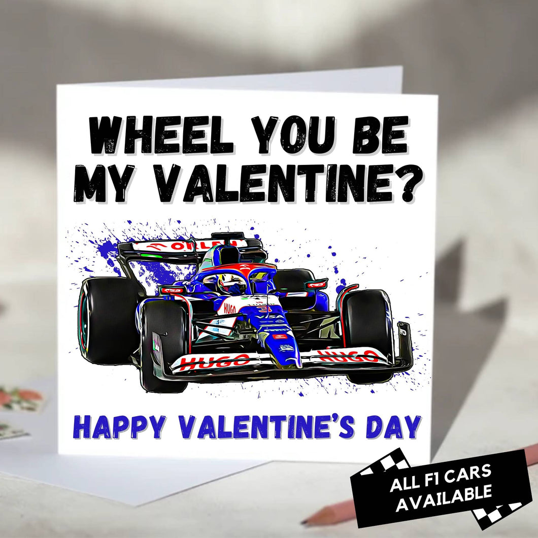 Wheel You Be My Valentine F1 Card